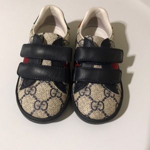 Premium leather Gucci kids sneakers